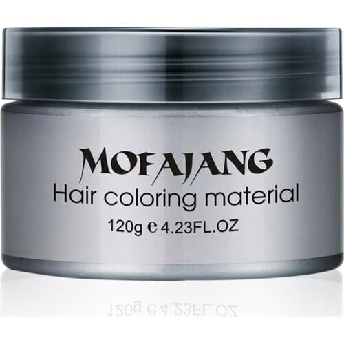 MOFAJANG Silver Ash Grandma Grey Hair Waxes Temporary Disposable Hair Dye Coloring Mud Cream Salon Hair Styling Pomade new