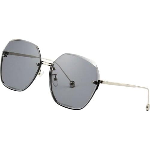 New Rimless Cut sunglasses Irregular Polygonal Gradient Sunglasses Fashion Trend Street Photo Sunglasses