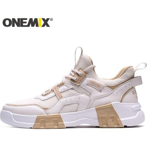 ONEMIX Men Platform Chunky Sneakers 5cm High Lace-up Casual Luxury Designer Old Dad Female Fashion Running Shoes Walking Sneaker