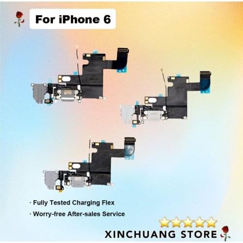 Original Quality Charging Charger Port USB Connector Flex For iPhone 6 - 6 Plus - 6S - 6S Plus With Headphone Audio Jack & Mic