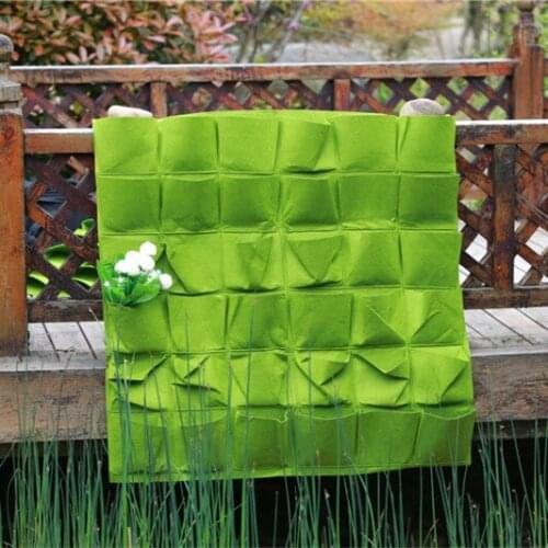 Pocketgarden 36 pocket Vertical Garden Felt Wall Grow Bag Garden Bag Hanging Wall Planting Bag Outdoor Garden Green Field