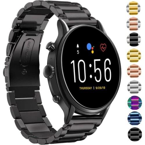 Stainless Steel Strap For Fossil Q Explorist HR Gen 4/3 Smart Watch Band Quick Release Replaceable Straps For Fossil Sport 43mm