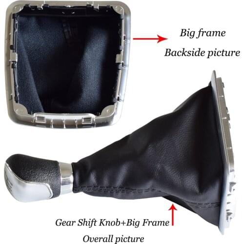 Car Manual Gear Shift Knob Lever For 5/6 Speed For Ford Focus 2 MK2 FL C-MAX 2006-2011 MK3 MK4 MK7 Galaxy With Gaiter Boot Cover