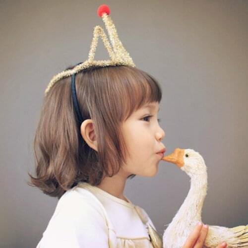 Baby Grils Birthday Party Hat Princess Crown Headband Birthday Decorations Baby Party Supplies Accessories