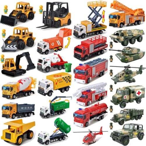 Alloy pull back car engineering car model garbage truck dump truck bulldozer mixing military suit childrens toys M20