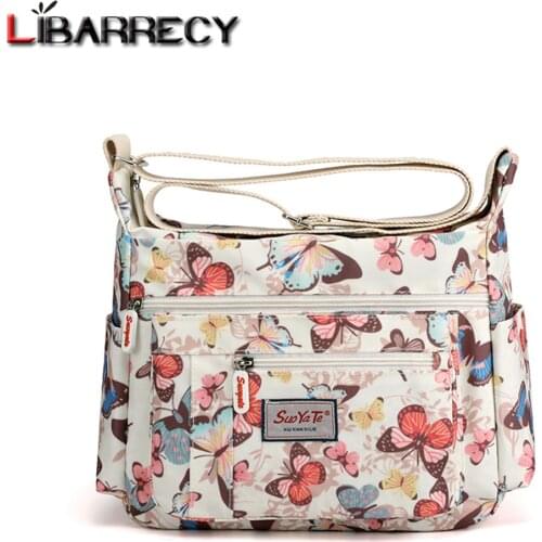 2021 High Quality Nylon Floral Pattern Ladies Shoulder Bag Fashion Designer Multifunctional Women Handbags Travel Bag Sac Femme