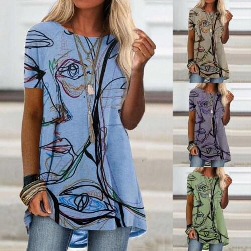 Tops Stylish Women Round Neck Oversize T-shirt Casual Women T-shirt Short Sleeve for Going Out