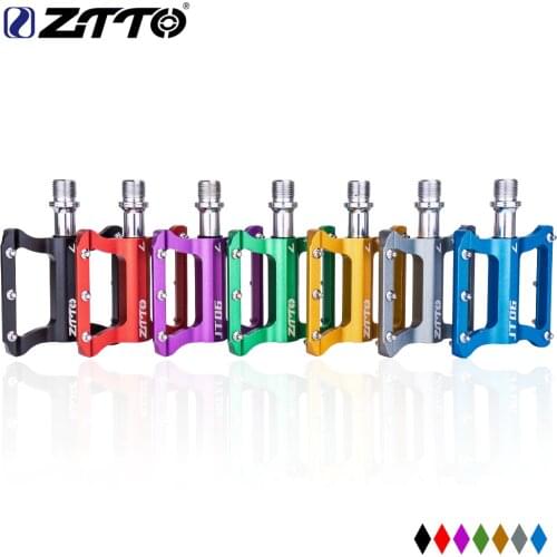 ZTTO Road Bike Ultralight Flat Pedal Aluminum Alloy Bicycle Bearings Anti-Slip Folding Pedals Cycling JT06