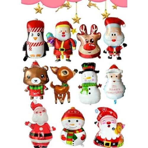Christmas PARTYBalloons Santa Claus Foil Balloons Gift Box Globos Christmas Bell Balls Christmas Decorations Xmas Ornament