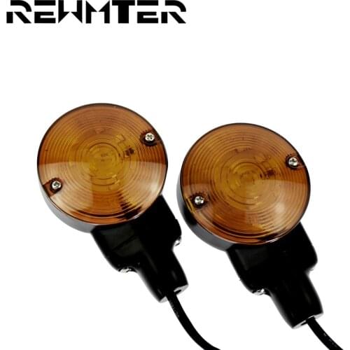 Motorcycle Parts Front Flat Indicator Light Black/Chrome For Harley Touring Electra Tour Glides FLSTC Heritage 1986-Up