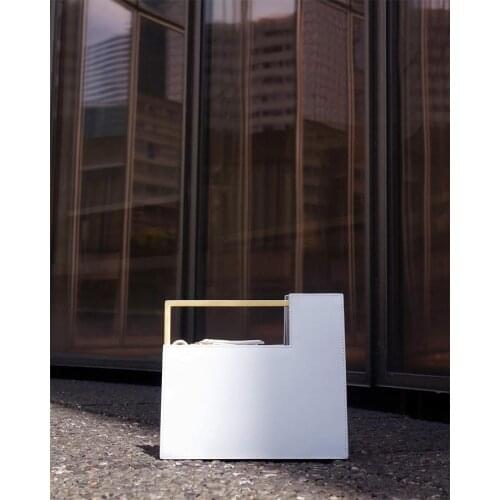 2021Women PU Cloth Shoulder Bag Eco Handbag Tote Metal Rod Organ Bag