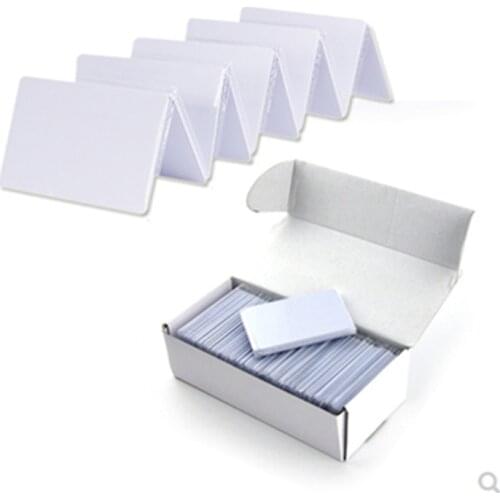 50PCS RFID Key Tag Access Control Card 13.56 MHZ Contactless High Frequency IC Cards White PVC Access Attendance NFC Card