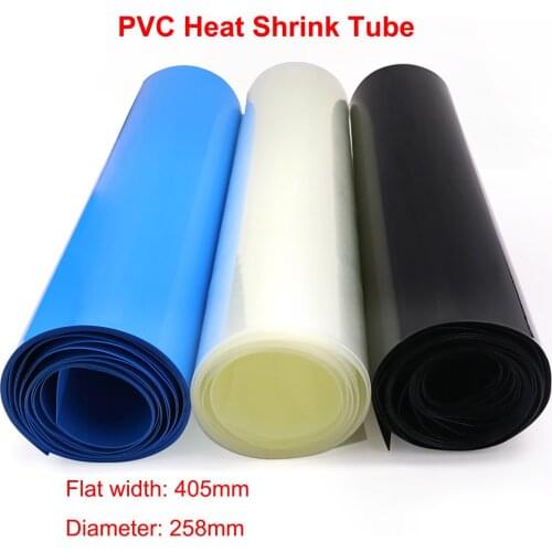 1 Meter Width 405mm PVC Heat Shrink Tube Dia 258mm Lithium Battery Pack Insulated Film Wrap Protection Case Wire Cable Sleeve