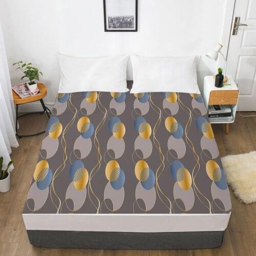 1PC Fitted Sheets Mattress Cover With Elastic Band 3D Bedsheet Linens 150x200 200x220 Bed Sheet Customize any size design
