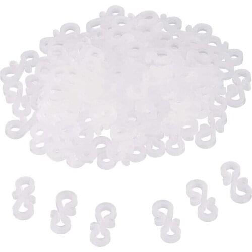 120Pcs Plastic S Clips Outdoors Gutter Hook,Christmas Lights Gutter Clips Christmas Light Clips for Gutters Gutter Hooks