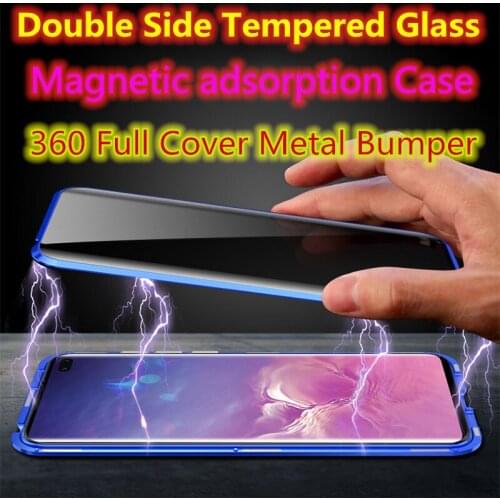 360 Shockproof Magnetic Double Glass Case For Oppo A52 A72 A92 A91 A9 2020 Cases Metal Cover OPPO Reno 3 Pro 2 Z 2Z Fundas Coque