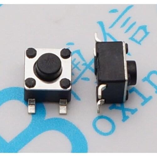 50pcs/Key switch 4.5X4.5X4.3 SMD 4 Pin Reset switch Tact Switch 4.5*4.5*4.3MM