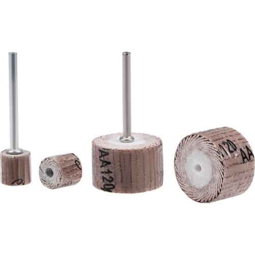 Uxcell Flap Wheel 120 Grits Abrasive Grinding Head with 1/8" Shank for grinding and polishing concave and convex surfaces