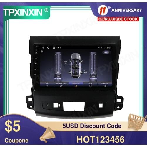 6+128G For Mitsubishi Outlander 2006-2012 Car Multimedia Player GPS Navigation Headunit Auto Radio Audio Stereo Tape Recorder