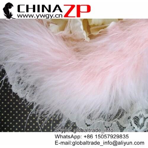 Wholesale and Retail from CHINAZP Factory 20 yards/lot 20g Baby Pink Marabou Feather Boas