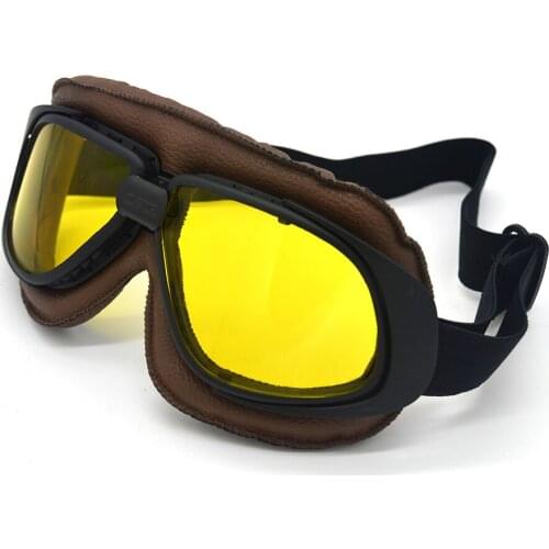 Evomosa Motorcycle Vintage Helmet Glasses Motocross Goggles Steampunk Pilot Retro Sunglasses Dirt Bike Eyewear Women Men