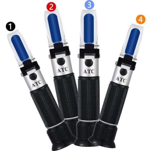 Brix 0~32% /58%- 90% alcohol 0-80% Refractometer Sugar & Alcohol Meter Measurement Tool Honey Sugar Bees Water Test Flowmeter