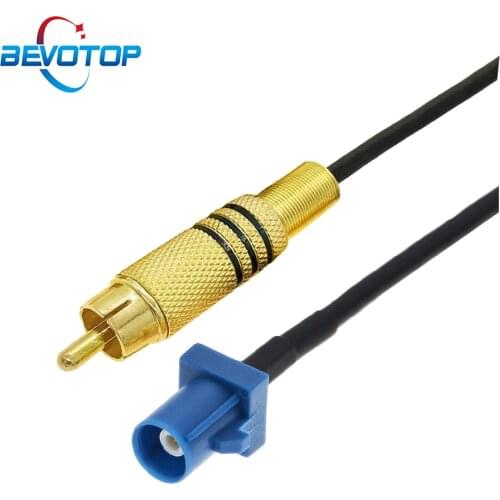 Coaxial Fakra C Male to RCA Male Plug GPS Video Cable Adapter for Car GPS RG174 50 Ohm RF Coaxial Extension Cord Pigtail Jumper