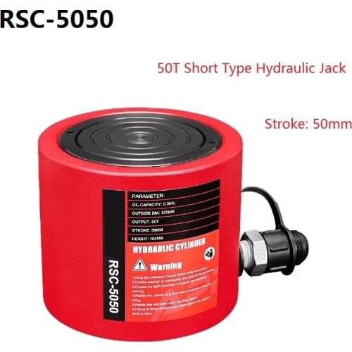 50 Ton Short Type Hydraulic Jack Stroke 50mm Need to be Used with Hydraulic Pumps Can Be Applied To Electric Power Chemical