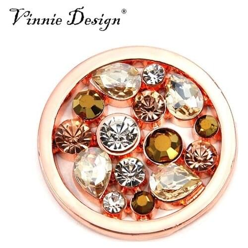 33mm Crystal Coin Disc for Frame Pendant Wholesale 10pcs/lot