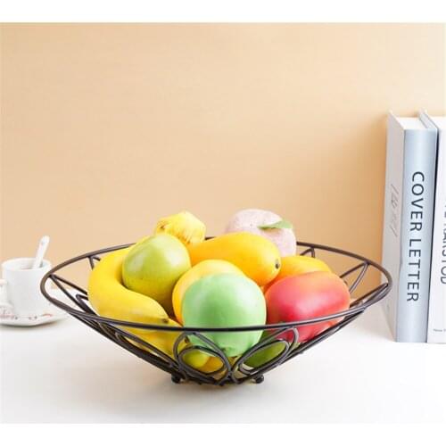 European-style Petals Round Metal Fruit Tray Bowl for Wedding Birthday Party