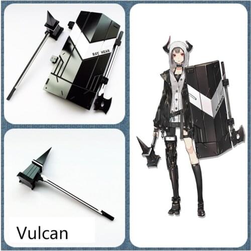 2021 Hot Game Arknights Vulcan Axe Hammer Shield Weapon Sword Anime Role Playing Props Weapons for Halloween Christmas Party