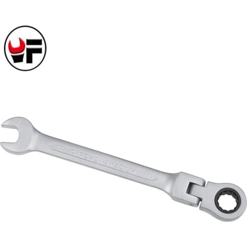 YOFE 11mm Metal Flexible Head Ratchet Wrench Open End and Ring Combination Quick Universal Spanner Hand Tool For Bike Or Car