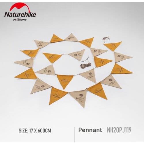 Naturehike Outdoor 22 Flags Camping Pennant Birthday Picnic Party Canvas Flag Team Portable Party Decoration Festival Banner