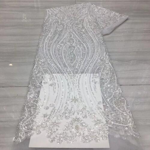 New exquisite white heavy-duty bead tube wedding dress with totem embroidery, suitable for wedding dress skirt