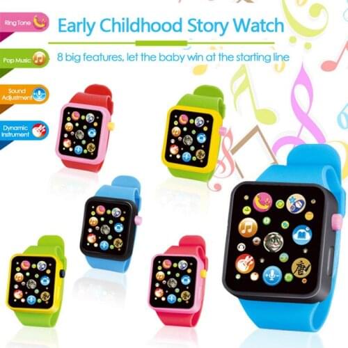 New 6-color Multi-function Touch Puzzle Simulation Toy Watch Toddler Toddler Plastic Digital Watch Analog Smart Watch Educationa
