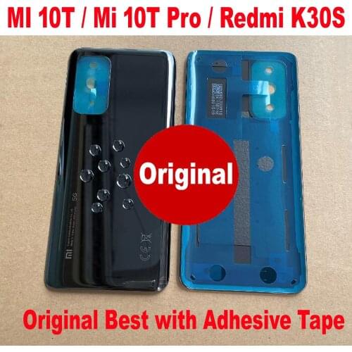 Original New Back Battery Cover For 6.67" Xiaomi MI0T Mi 10T Pro 5G Redmi K30S Rear Case Housing Door Glass Shell Phone Lid