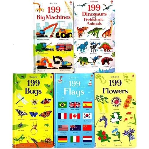 2-9 year 5 book/set Usborne 199 Pictures English picture books Childrens cognition enlightenment National flag Dinosaurs Plants