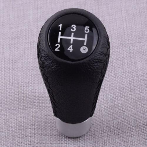 5 Speed Leather 8mm & 10mm & 12mm Manual Gear Shift Stick Knob Shifter Lever Head for Universal Car