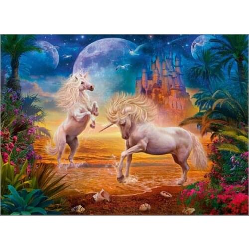 Needlework for embroidery DIY DMC color High Quality - Counted Cross Stitch Kits 14 ct Oil painting - Unicorn Garden 2