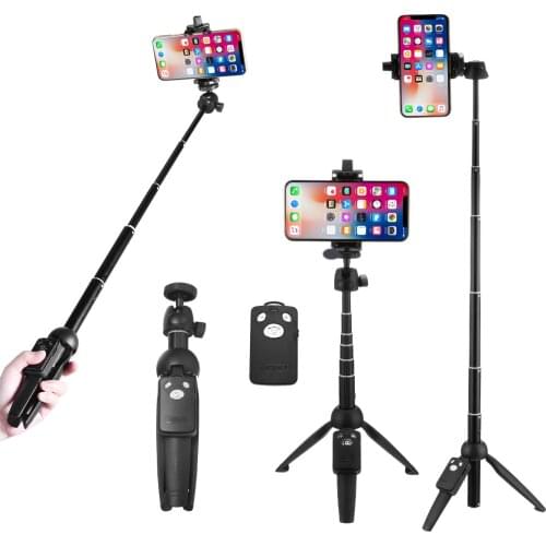 Wireless Bluetooth Selfie Stick Tripod Stabilizer For Phone 2 in 1 Extendable Mini Tripod Stand For iPhone XS Max XR X Android