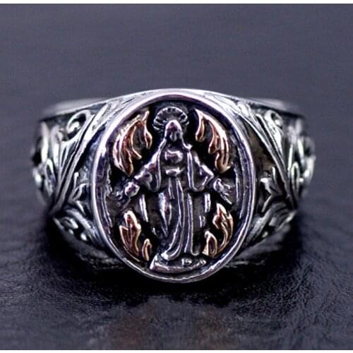 Imported from Thailand, Virgin Marys retro Thai Silver Ring