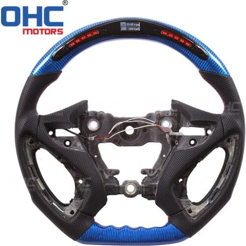 Real Carbon Fiber LED Steering Wheel compatible for Hyundai Sonata