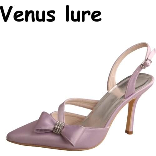 Pointed Shoes for Bride High Heel Womens Purple or Lavender Shoes Bridesmaid