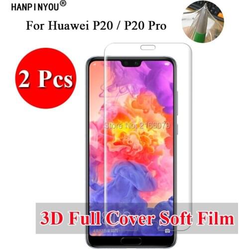 1/2 For Huawei P20 5.8"/ P20 Pro P20Pro 6.1" 3D Cambered Curved Full Cover Clear Soft PET Film Screen Protector Protection Guard