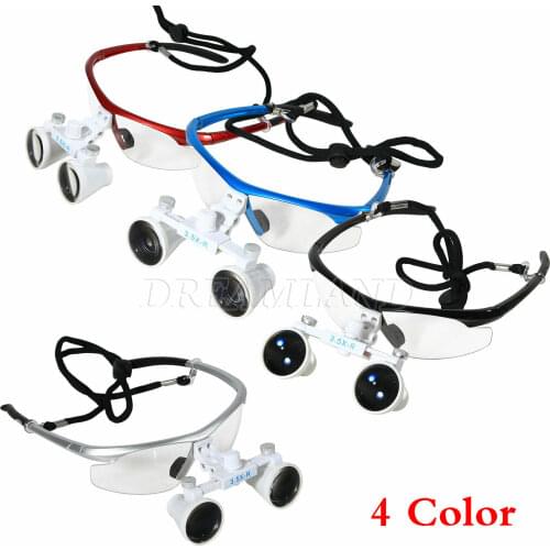 Dental 3.5X 420mm Binocular Loupes Adjustable Angular Magnifier Glasses Wide view