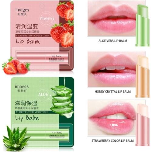 1Pc Aloe Honey Natural Moisturizing Lip Balm Temperature Changing Colour Nutritious Makeup Lipstick Lasting Lips Care TSLM2