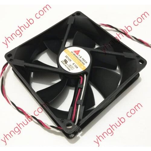 Y.S TECH FD129225LL-N DC 12V 0.12A 90x90x25mm 3-Wire Server Cooling Fan