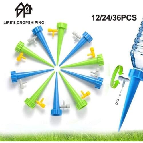 36/24/12 pcs Household Automatic Waterers Auto Drip Irrigation Watering System Watering Spike Garden Plants Flower Watering Kits