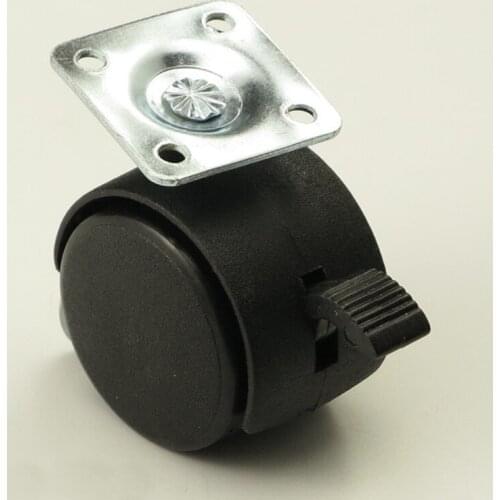 4Pcs Black 40mm Heavy Duty Office Chair Sofa Swivel Caster Trolley Universal Brake Wheels