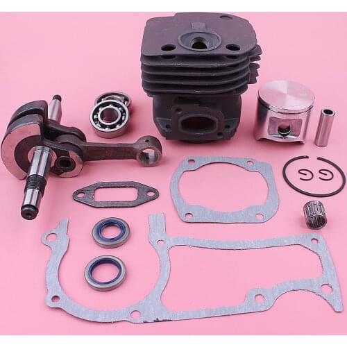 48mm Cylinder Piston Cranksharft Kit For Husqvarna 365, 365 EPA Special Chainsaw 503691072 Square w Oil Seal Needle Bearing